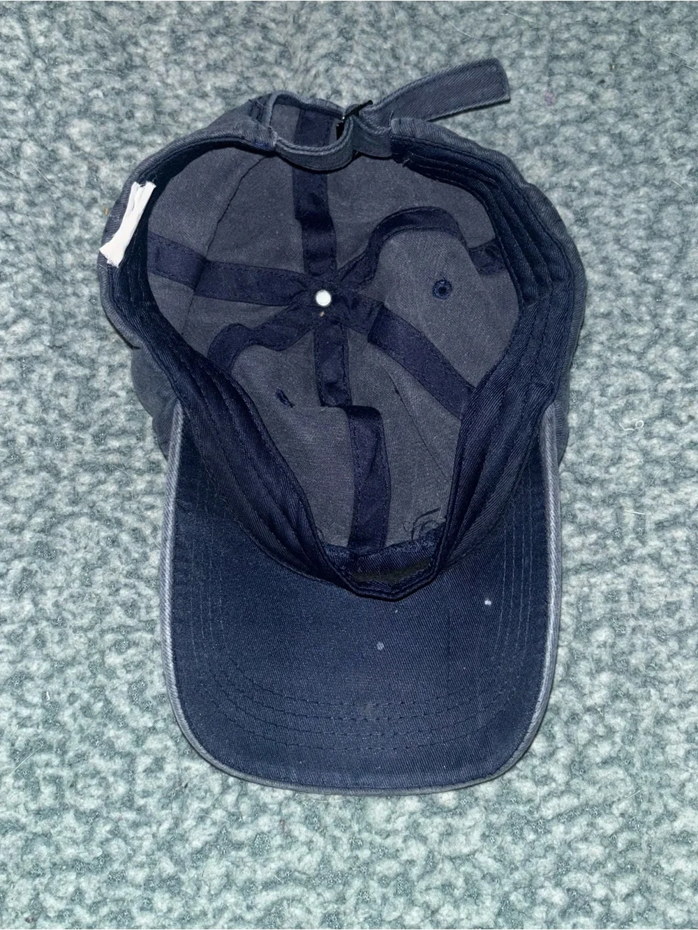 Faith Script Navy Baseball Cap